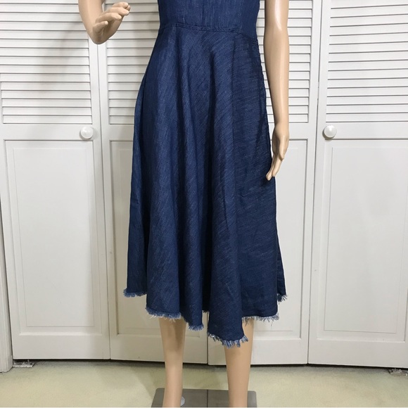 NWT Sisley Lightweight Denim Chambray Dress Size 4 - Picture 3 of 15